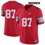 Women's NCAA Ohio State Buckeyes Ellijah Gardiner #87 College Stitched 2018 Spring Game No Name Authentic Nike Red Football Jersey BX20J67XO